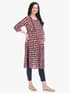 Mee Mee Printed Cotton Maternity Kurti With Zips